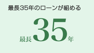 最長35年のローンが組める
